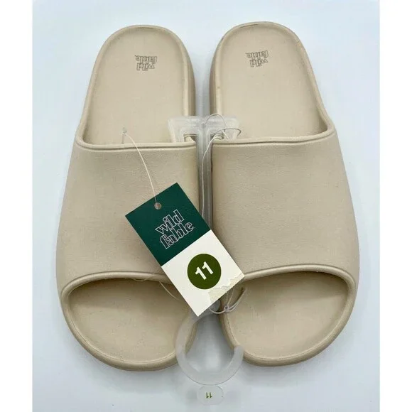 Women's Sandals - Size 11 - Wild Fable Robbie Slide - Off White - NEW With Tags - Picture 1 of 7